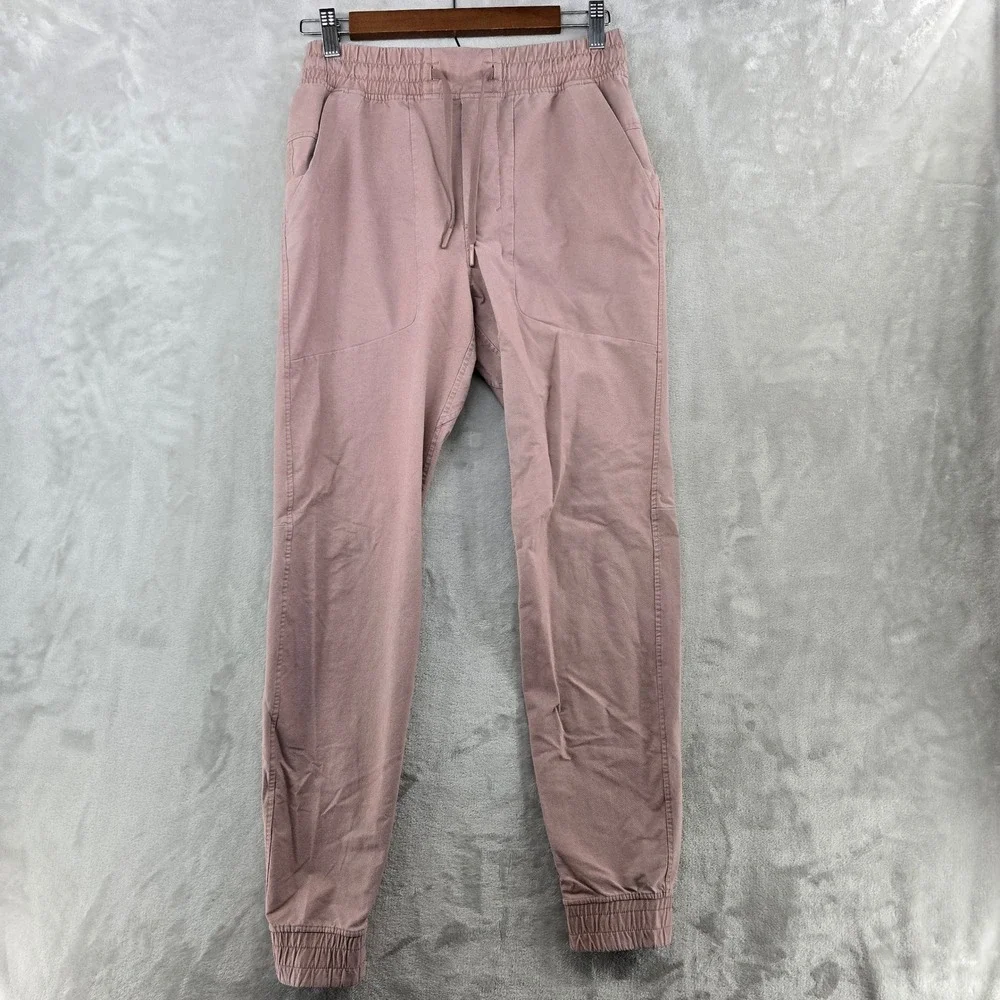 Lululemon ABC Jogger Men XS Pink Canvas Woven Drawstring Elastic Waist Pants